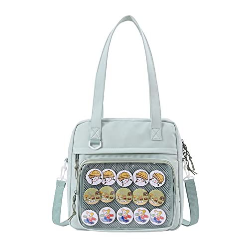 BUBEFSKD Bolso de honda para mujer al aire libre para niñas Jk Claro PVC Ventana Crossbody Bolsas de lona de moda señoras hombro Jk bolsos mujer bolsa de honda