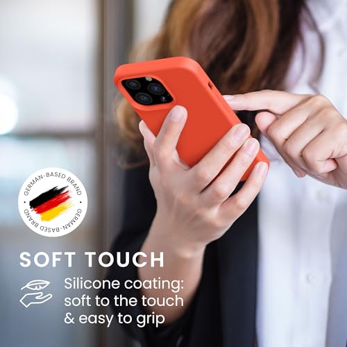 kwmobile Case Compatible with Apple iPhone 13 Pro Case - TPU Silicone Phone Cover with Soft Finish - Vivid Coral by kwmobile - Image 4