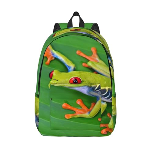 Sac à dos de voyage ergonomique EdWal à motif grenouille verte