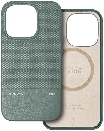 Native Union (Re) Classic Case - kompatybilne z MagSafe z wbudowanymi magnesami - materiały z recyklingu i roślin - ochrona przed upadkiem z wysokości 6 stóp dla iPhone 15 Pro Max (Czarny)