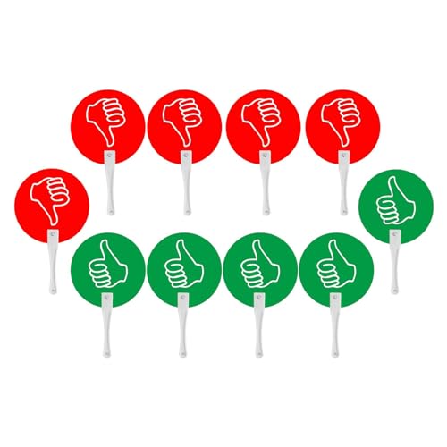 LOVIVER 10x paletas de votación paletas falsas verdaderas interactivas, signos de interacción, paletas sí no, paletas con el pulgar hacia arriba y hacia abajo