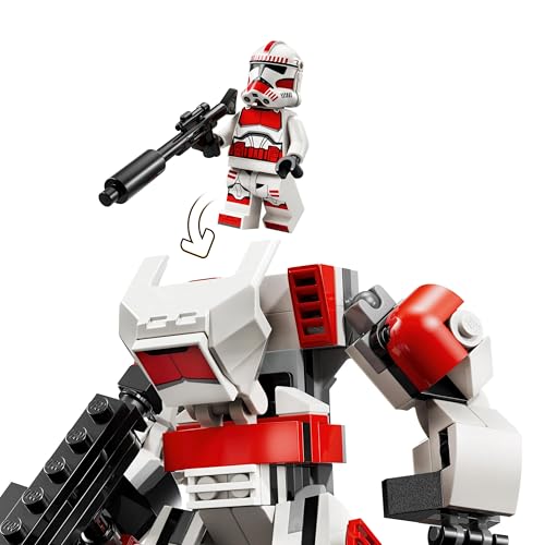 Image of LEGO Star Wars Clone Shock Trooper Mech Toy Building Set - Posable Figure for Action Play - 75448