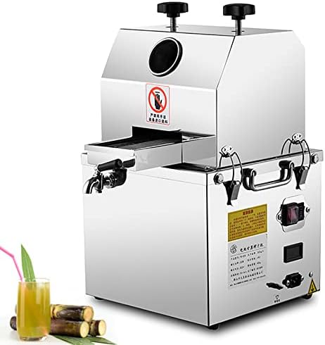 Slow Masticating Juicer Machine, 350W Sugarcane Squeezer with Feed Chute Tray, Efficient 450Kg/H Fruit & Sugar Cane Juice Extractor