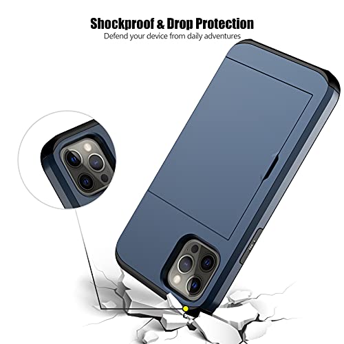 Nvollnoe for iPhone 12/iPhone 12 Pro Case with Card Holder Blue by Nvollnoe - Used condition - Image 5
