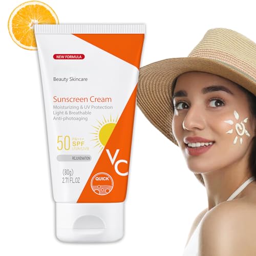 ISHERBIN Sunscreen SPF 50, Rice Extract Sun Cream, Face Moisturiser, 1 Fl Oz (Pack of 1)
