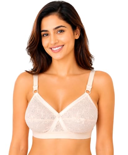 Image of SONA Cross Chiken Cotton Full Coverage Non-Padded Non-Wired Everyday Bra for Women