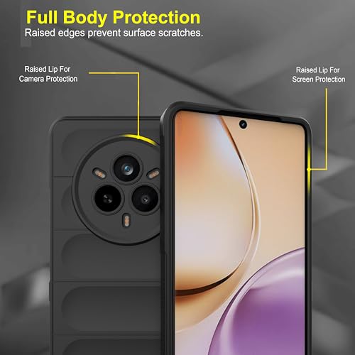 Image of amazon basics Back Case Cover for Realme 14 Pro 5G | Compatible for Realme 14 Pro 5G Back Case Cover | Liquid Silicon Magic with Camera Protection | Black