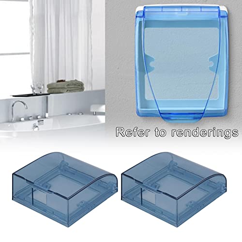 Image of MYADDICTION 2 Pieces Transparent Receptacle Wallplate Cover, Electrical Socket Waterproof Box,Bathroom Socket Switch Splash Box Business & Industrial | Construction | Building Materials & Supplies