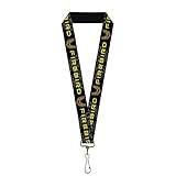 Buckle Down unisex adults Lanyard - 1.0' Pontiac Firebird/Logo Black/Grays/Golds Key Chain, Multicolor, One Size US