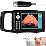 HaiZethonic Ecografo Veterinario Portatile,Multifunzione B-Ultrasound Machine,Schermo a Colori Tft 5,6 Pollici,per Maiale Pecore Rilevamento Tester Grasso Dorsale E Data Gravidanza