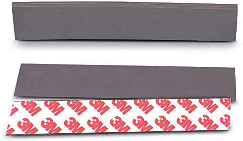NextClimb Flat Magnetic Tape Strips Extra Strong Magnet and Adhesive Tape - Perfect for Teachers, Crafts and DIY Projects (10-Pack, 3M Tape)
