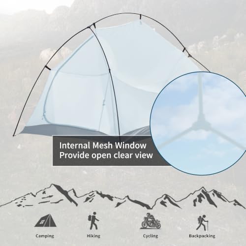 Image of Naturehike Cloud-Up 2 Person Tent Lightweight Backpacking Tent with Footprint - Free Standing Ultralight Camping Hiking Backpack Tents Two Person Tent