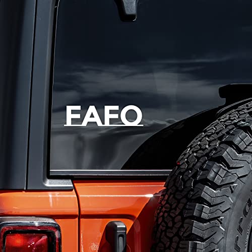 FAFO Decal Vinyl Sticker Auto Car Truck Wall Laptop | White | 5.5
