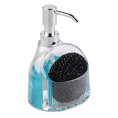 mDesign Modern Plastic Kitchen Sink Countertop Liquid Hand Soap Dispenser Pump Bottle Caddy