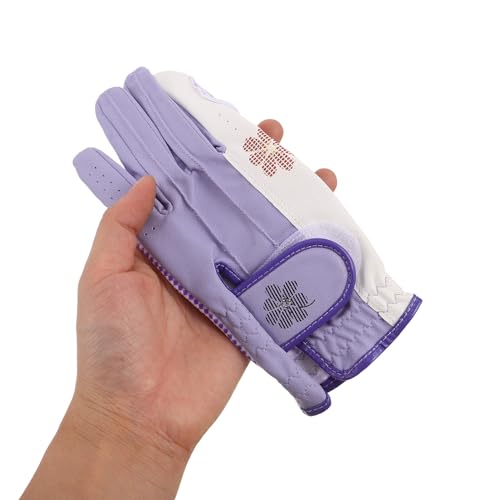 Guantes de golf mujer talla 20 resistentes y transpirables par morado 4