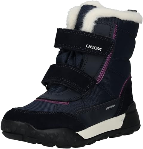 Geox J Trekkyup Girl B AB, Bota de Tobillo, Azul Marino Púr, 31 EU