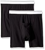 Jockey Men's Underwear Pouch 5' Boxer Brief - 2 Pack, Black, l