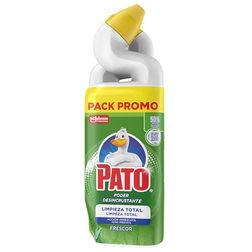 Pato WC Pino, Limpieza Total e Inmediata del Inodoro, Elimina Manchas y Cal, Pack Promo 2 x 750ml = 1.5L