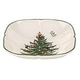 Spode Christmas Tree Sculpted Square Dish - 5.5