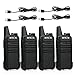 Retevis RT622 Walkie Talkie Ricaricabili, Mini Ricetrasmettitori Portatili, PMR446 Licenza-libero, VOX CTCSS/DCS, Emergenza Walkie Talkie Professionali per Scuola, Ristorante (Nero, 4 Pezzi)