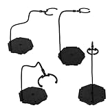 Adjustable Action Figure Stand, Flexible Character Display Stand with Metal Support Arm & 6 Clamps Practical Display Holder Accessories for S.H.Figuarts Mafex Figma Dolls Figurine Showing (Black)