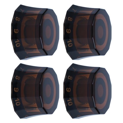 ギターコントロールノブ 4個 クリアノブ エレキギターベーストップハットノブ スピードボリュームトーンコントロールノブ 交換用