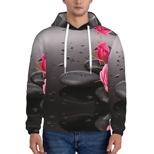 Sweat à capuche polaire homme pull chaud cordon serrage - 2