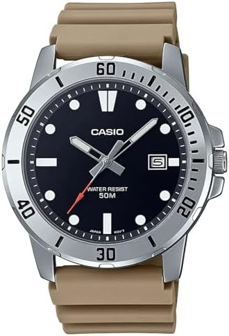 Relógio CASIO masculino preto marrom MTP-VD01-5EVUDF | Amazon.com.br