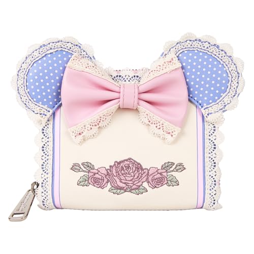 Loungefly Disney Minnie Floral and Lace Ears Zip Around Wallet