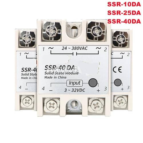 Relais statique SSR-40DA 25A 10A pour commande de chauffage et régulateur PID