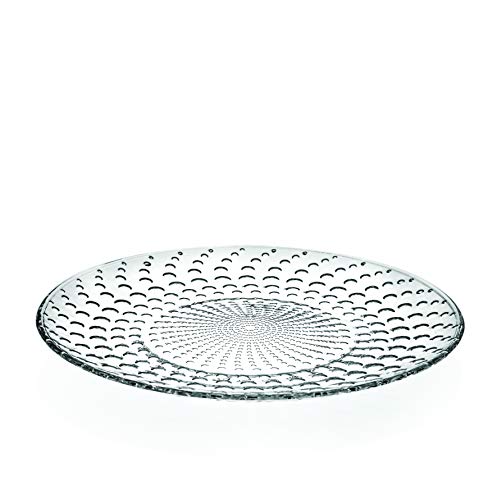 Barski Glass Dinner Plate - Set Of 4 Plates - Designed - 10.2" Diameter - Made In Europe #TOP1