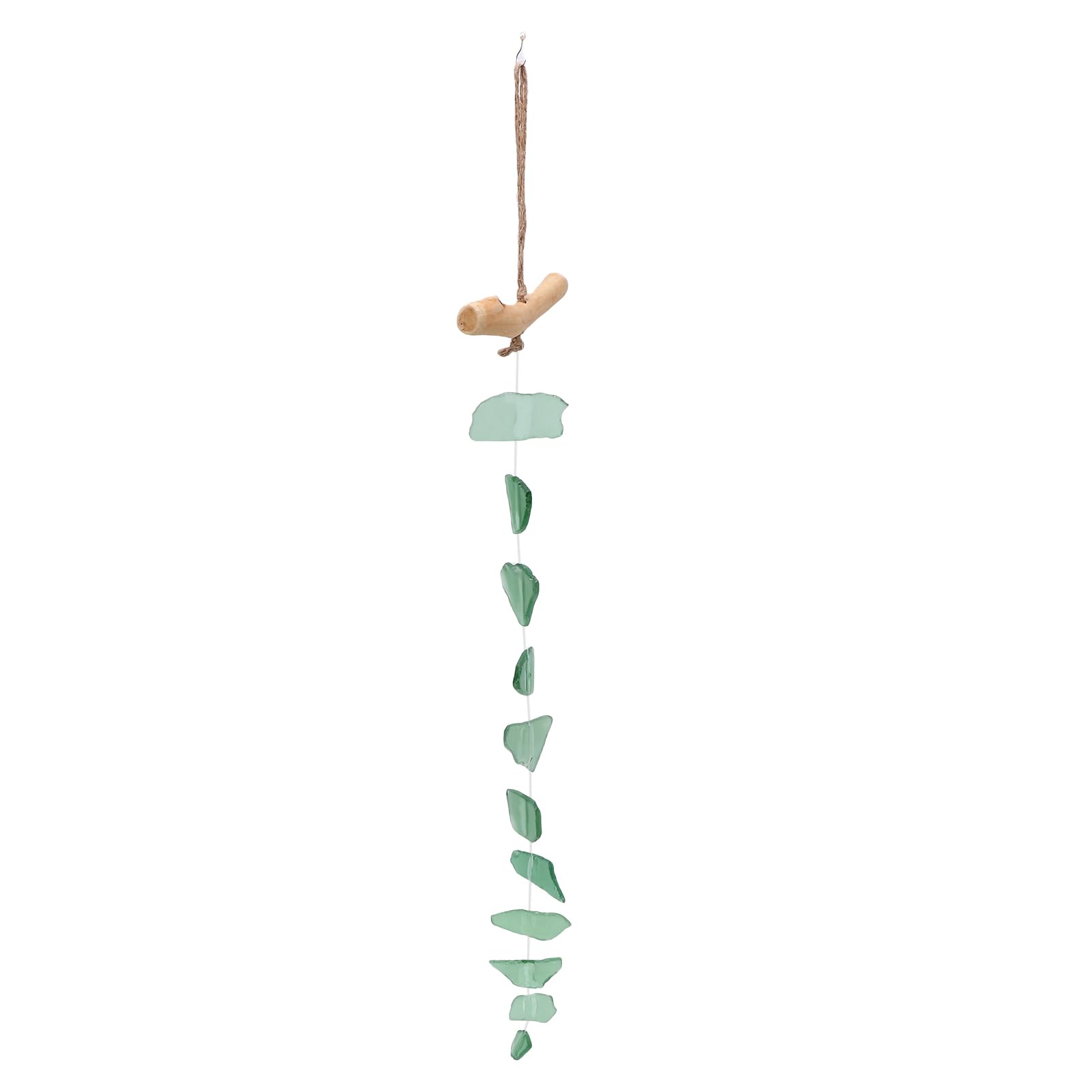 Campanas de Viento Carillón de Madera Flotante de Vidrio Marino Hecho a Mano único para Decoración Interior y Exterior (Estilo A)