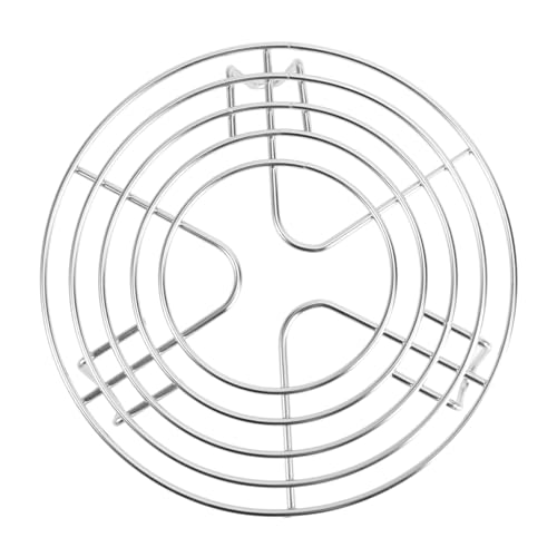 BRIGHTFUFU Soporte Redondo de Acero Inoxidable Vaporera Multifuncional para Cocinar al Vapor Rejilla Resistente y Práctica para Cocción