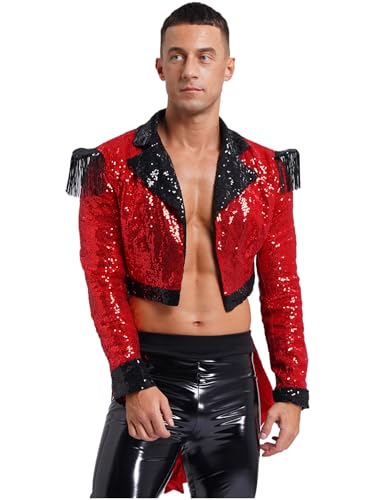 Mens Sequin Tuxedo Jacket Sparkly Tailcoat Dress Coat Swallowtail Dinner Party Blazer Suit Jacket3