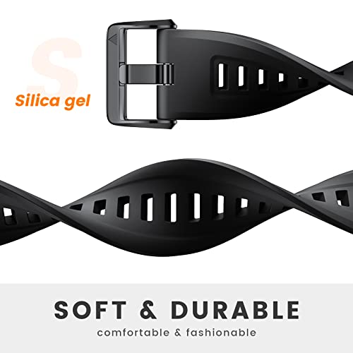 NotoCity for Garmin Fenix 7S/Fenix 5S/Fenix 6S/Fenix 8 43mm Strap,Silicone Sport Band 20mm Easy Fit for Garmin Fenix 7S Pro/Fenix 5S Plus/Fenix 6S Pro/Fenix 7S/Fenix 7S Solar,black - Image 4