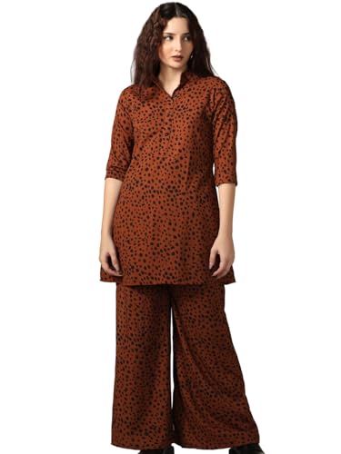 Image of DHRUVI TRENDZ Rayon Co-Ord Set For Women | Co-Ord Set For Women Stylish | Festive Co-Ord Set For Women | Travel Co-Ord Set For Women | 3 /4 Sleeve Women's Co-Ord Set