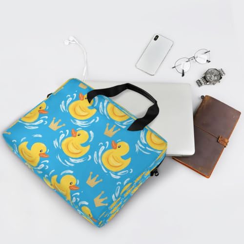 Funda para portátil con gaviotas y correa acolchada azul agua 7
