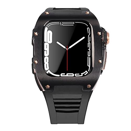 Kit boîtier en alliage de titane et bracelet acier pour Apple Watch 7 45mm luxueux