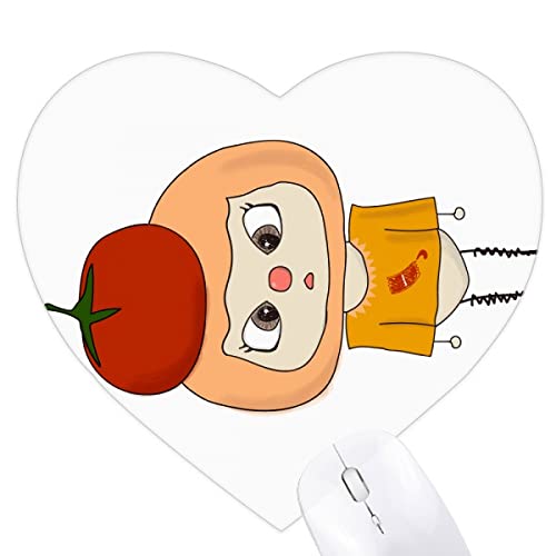 Tapis de souris en coeur légumes végétaux tomate rouge cadeau original