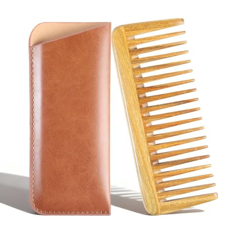 Onedor Handmade 100% Natural Green Sandalwood Hair Combs - Anti-Static...