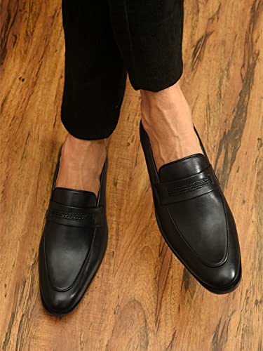 Image of San Frissco Men's Formal Loafers /Slip On Wearable Anti-Slip Leather Loafers for Office /Fashionable Loafers for Men