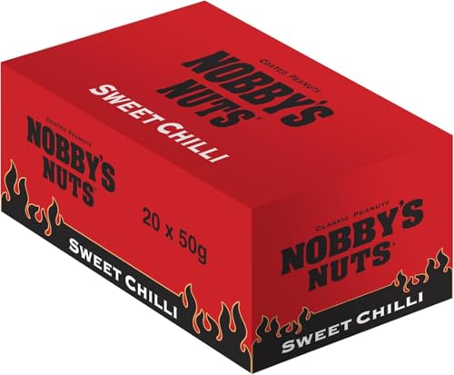 Nobbys Sweet Chilli Coated Peanuts Pub Box 20(40g) Packs Sold By VR Angel