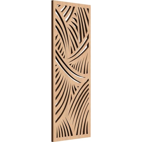 Image of 9 3 /8 inchW x 24 3 /8 inchH x 3 /8 inchT Chester Decorative Fretwork Wood Wall Panels, Hickory