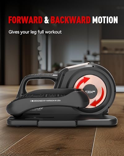 HARISON Under Desk Elliptical Machine with Multi-Functional LCD Display, Ellipse Leg Exerciser for Seniors with 12-Level Adjustable Speed and Resistance Bands - Image 6