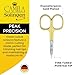 Camila Solingen CS03 Professional Nail Cuticle Scissors, Hypoallergenic Gold Plated Sharp Curved Manicure Pedicure Grooming for Finger and Toe Nail Care. Made of Stainless Steel in Solingen, Germany