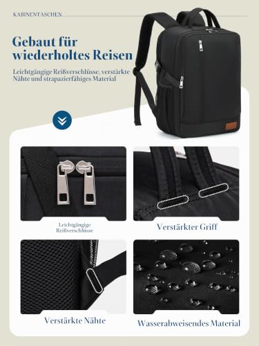 Lossga Handgepäck Rucksack 40x30x15 für Ryanair 18L – Ansicht 6