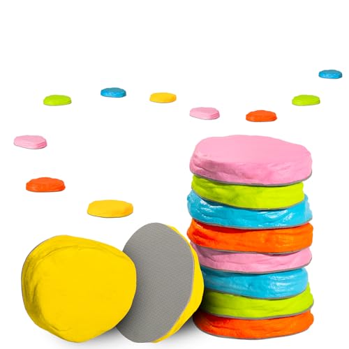 Duseu 10 PCS Soft Non-Slip Stepping Stones, Indoor Outdoor Toys