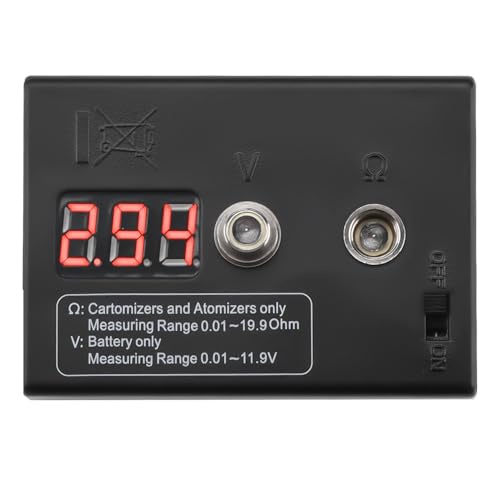 Misuratore di Resistenza Ohm con Schermo a LED, Tester di Resistenza 0,01-19,99Ω, Tester per Bruciatori a Resistenza con Dissipatore di Calore, Ohmetri Fai Da Te.