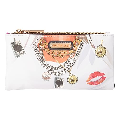 Carteras, Apparel Nicole Lee Cartera Amanda flexible estampada con cierre FW23