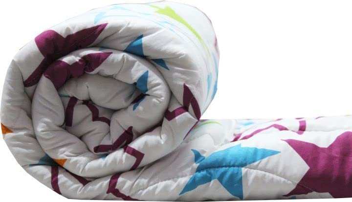 Vijay Enterprises Pack Polyster and Microfiber Reversible Double Bed Comforter ( Multicolor _90X 100 Inch)
